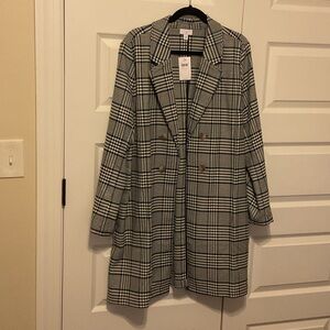 J. Jill Black and White Plaid jacket